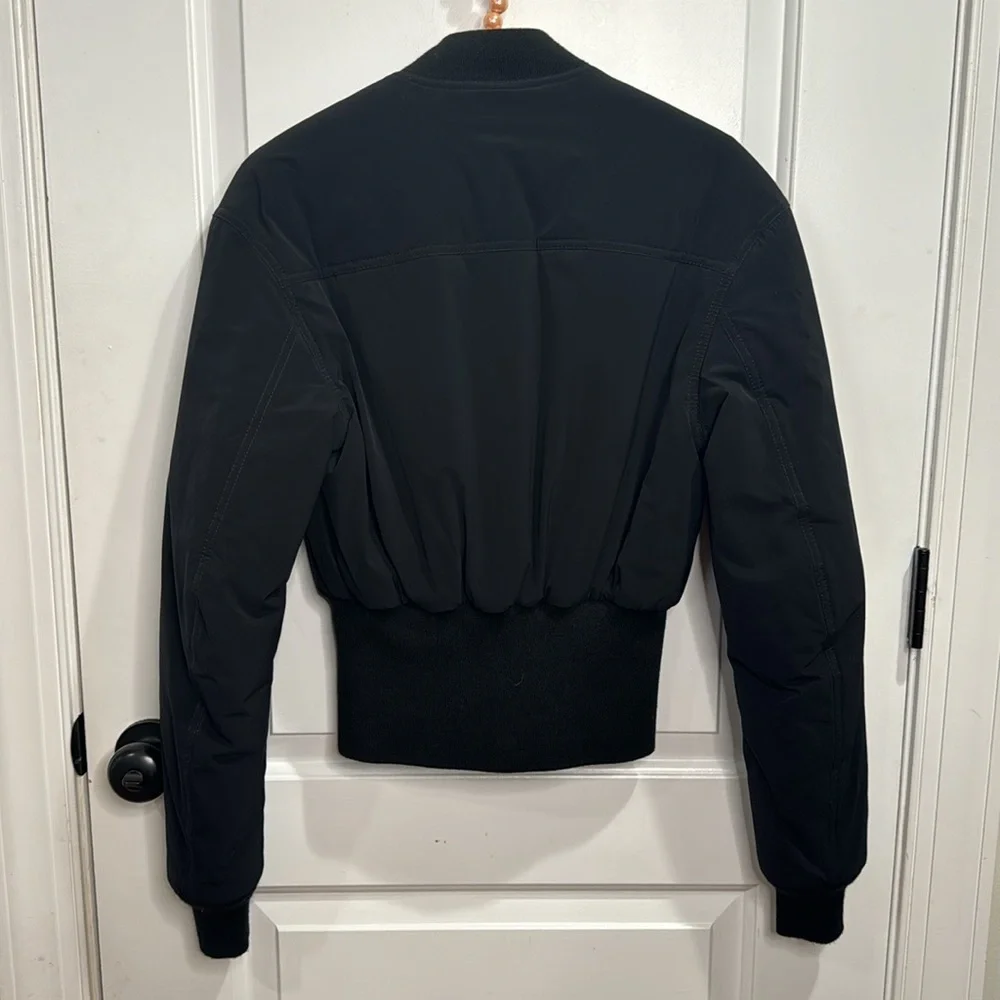 T ALEXANDER WANG BLACK CROPPED BOMBER JACKER 4 - Picture 8 of 14